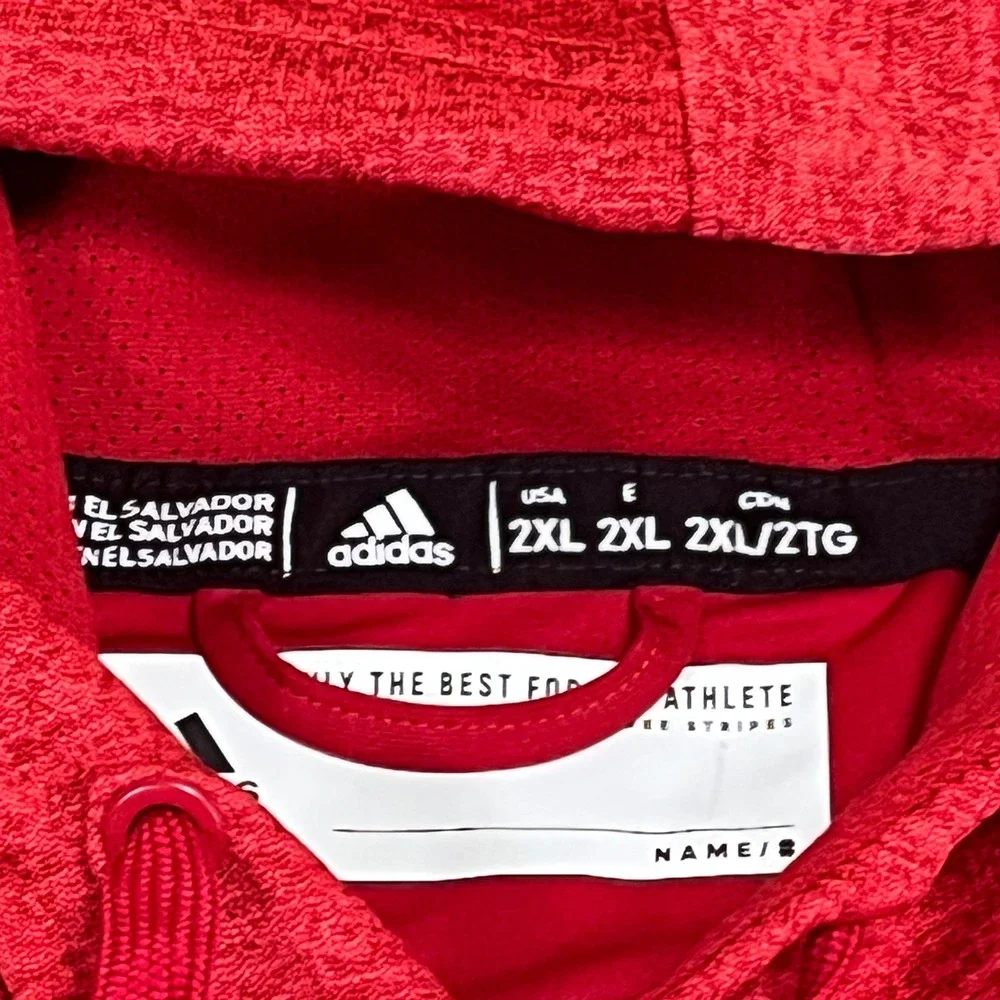 Adidas Climawarm Hoodie Mens 2XL Red Heathered Pullover Sweatshirt AN260